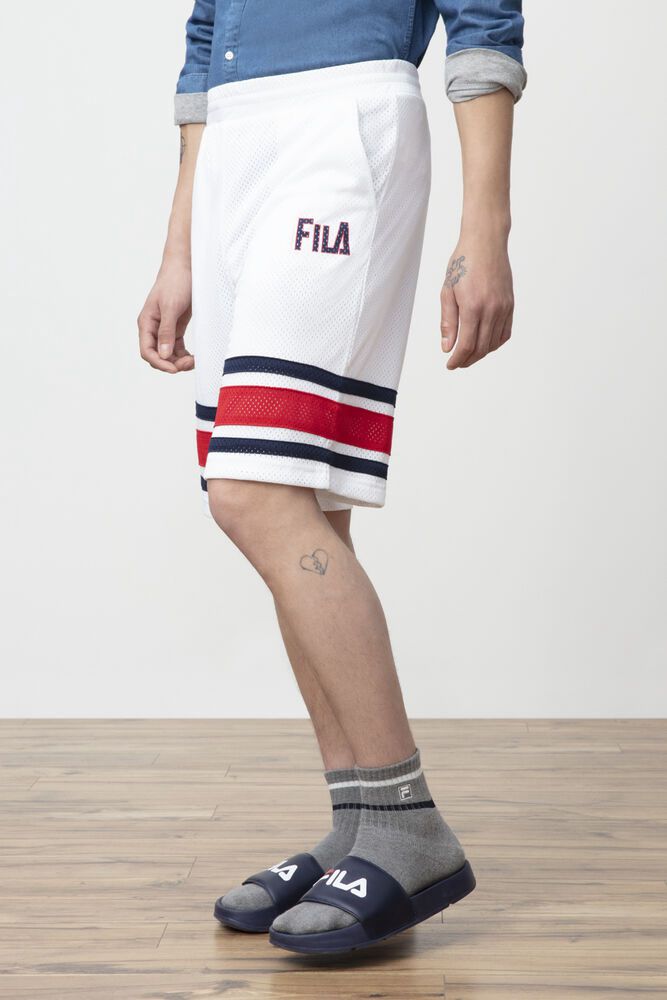 Fila Shorts Parker Mens White - India RFX-519074